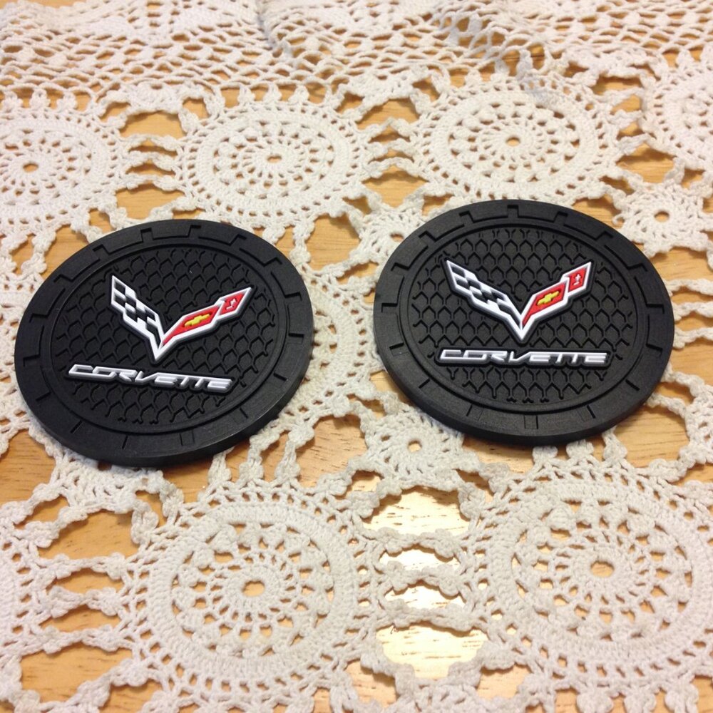 Corvette car coasters, new